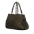 Fendi B Fendi Brown Canvas Fabric Zucca Mia Tote Italy