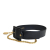 Chanel AB Chanel Black Lambskin Leather Leather CC Chain Belt France