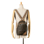 Fendi B Fendi Brown Coated Canvas Fabric Small Zucca Chiodo Diagonal Backpack Italy