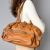 Prada Bowling Winkler Leather Bowler Shoulder Bag Caramel