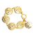 Chanel B Chanel Gold Gold Plated Metal Rue Cambon CC Medallion Link Bracelet France