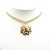 Chanel B Chanel Gold Gold Plated Metal CC Flower Pendant Necklace France