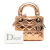 Christian Dior AB Dior Brown Bronze Calf Leather Mini Metallic skin Cannage Lady Dior Italy