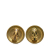 Chanel B Chanel Gold Gold Plated Metal CC Clip On Earrings France