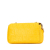 Fendi B Fendi Yellow Calf Leather Zucca Embossed Chain Midi Baguette Italy