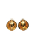 Chanel B Chanel Gold Gold Plated Metal CC Round Clip on Earrings France