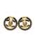 Chanel B Chanel Gold Gold Plated Metal CC Turnlock Round Clip On Earrings France