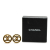 Chanel B Chanel Gold Gold Plated Metal CC Turnlock Round Clip On Earrings France