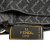 Fendi B Fendi Black Wool Fabric FF Jacquard Scarf Italy