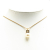 Chanel B Chanel Gold Gold Plated Metal CC Cube Faux Pearl Pendant Necklace Italy