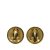 Chanel AB Chanel Gold Gold Plated Metal CC Round Clip on Earrings France