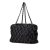 Chanel B Chanel Black Nylon Fabric Tweed on Stitch Bubble Shoulder Bag Italy