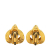 Chanel B Chanel Gold Gold Plated Metal CC Heart Clip On Earrings France