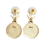 Chanel B Chanel Gold Gold Plated Metal Mini Nico Swing American Star Push Back Earrings France