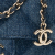 Chanel AB Chanel Blue Dark Blue Denim Fabric Printed Belt Bag Italy