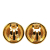 Chanel B Chanel Gold Gold Plated Metal CC Round Clip on Earrings France