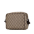 Gucci B Gucci Brown Beige Coated Canvas Fabric GG Supreme Crossbody Italy