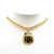 Chanel AB Chanel Gold Gold Plated Metal CC Pendant Necklace France