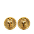 Chanel AB Chanel Gold with Black Gold Plated Metal Acrylic CC Button Clip On Earrings France