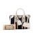 Gucci B Gucci Black with White Canvas Fabric Mini GG Bauletto Italy