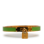 Hermès B Hermès Green Lime with Gold Calf Leather Kelly Cadena Lock Bangle Bracelet France