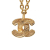 Chanel AB Chanel Gold Gold Plated Metal CC Pendant Necklace France