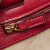 Gucci B Gucci Red Calf Leather Sylvie Web Top Handle Satchel Italy