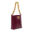 Tom Ford AB Tom Ford Purple Calf Leather Mini Croc-Embossed Chain Bucket Bag Italy