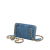 Chanel AB Chanel Blue Denim Denim Fabric Mini Pearl Crush Card Holder On Chain Italy