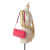 Fendi AB Fendi Pink Fur Natural Material Shearling Baguette Satchel Italy