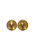 Chanel B Chanel Gold Gold Plated Metal CC Round Clip on Earrings France