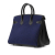 Hermès A Hermès Blue Dark Blue Calf Leather Swift and Cote-a-Cote Tuffetage Birkin Retourne 25 France