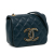 Chanel AB Chanel Blue Navy Lambskin Leather Leather Mini Lambskin CC Crystal Full flap France