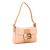 Fendi B Fendi Pink Light Pink with Yellow Canvas Fabric Mini Zucchino Baguette Italy