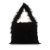 Stella McCartney B Stella McCartney Black Polyester Fabric x Ed Curtis Faux Fur Shoulder Bag Italy