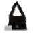 Stella McCartney B Stella McCartney Black Polyester Fabric x Ed Curtis Faux Fur Shoulder Bag Italy