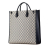 Gucci AB Gucci Brown Beige Coated Canvas Fabric Medium GG Supreme Interlocking G Tote Italy