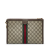 Gucci AB Gucci Brown Beige Coated Canvas Fabric X Balenciaga BB Supreme Ophidia Web Clutch Italy