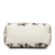 Bottega Veneta AB Bottega Veneta White Calf Leather In Mist Intrecciato Flocked Velvet Bouquet Duffel Bag Italy