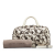 Bottega Veneta AB Bottega Veneta White Calf Leather In Mist Intrecciato Flocked Velvet Bouquet Duffel Bag Italy