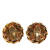 Chanel B Chanel Gold Gold Plated Metal CC Rhinestones Clip on Earrings France