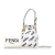 Fendi AB Fendi White with Multi Calf Leather Fendi X Fila Mania Mini Mon Tresor Bucket Bag Italy