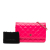 Chanel B Chanel Pink Strawberry Patent Leather Leather CC Quilted Patent Wallet on Chain Italy