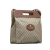 Gucci B Gucci Brown Beige Coated Canvas Fabric GG Supreme Neo Vintage Soft Tote Italy