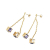 Louis Vuitton B Louis Vuitton Gold Gold Plated Metal Crystal Gamble Drop Earrings Italy