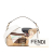 Fendi AB Fendi White Coated Canvas Fabric Zucca Graphic Print Bikini Girls Baguette Satchel Italy