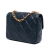 Chanel AB Chanel Blue Navy Lambskin Leather Leather Mini Square CC Quilted Lambskin Flap France