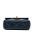 Chanel AB Chanel Blue Navy Lambskin Leather Leather Mini Square CC Quilted Lambskin Flap France