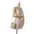 Chanel B Chanel White Ivory Lambskin Leather Leather Lambskin CC Chain Frame Drawstring Bucket Bag Italy