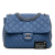 Chanel B Chanel Blue Lambskin Leather Leather Maxi Washed Lambskin Chain Around Flap Italy